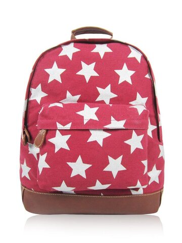 Lifestyle foto Červený ruksak s jedným vreckom Hviezdy